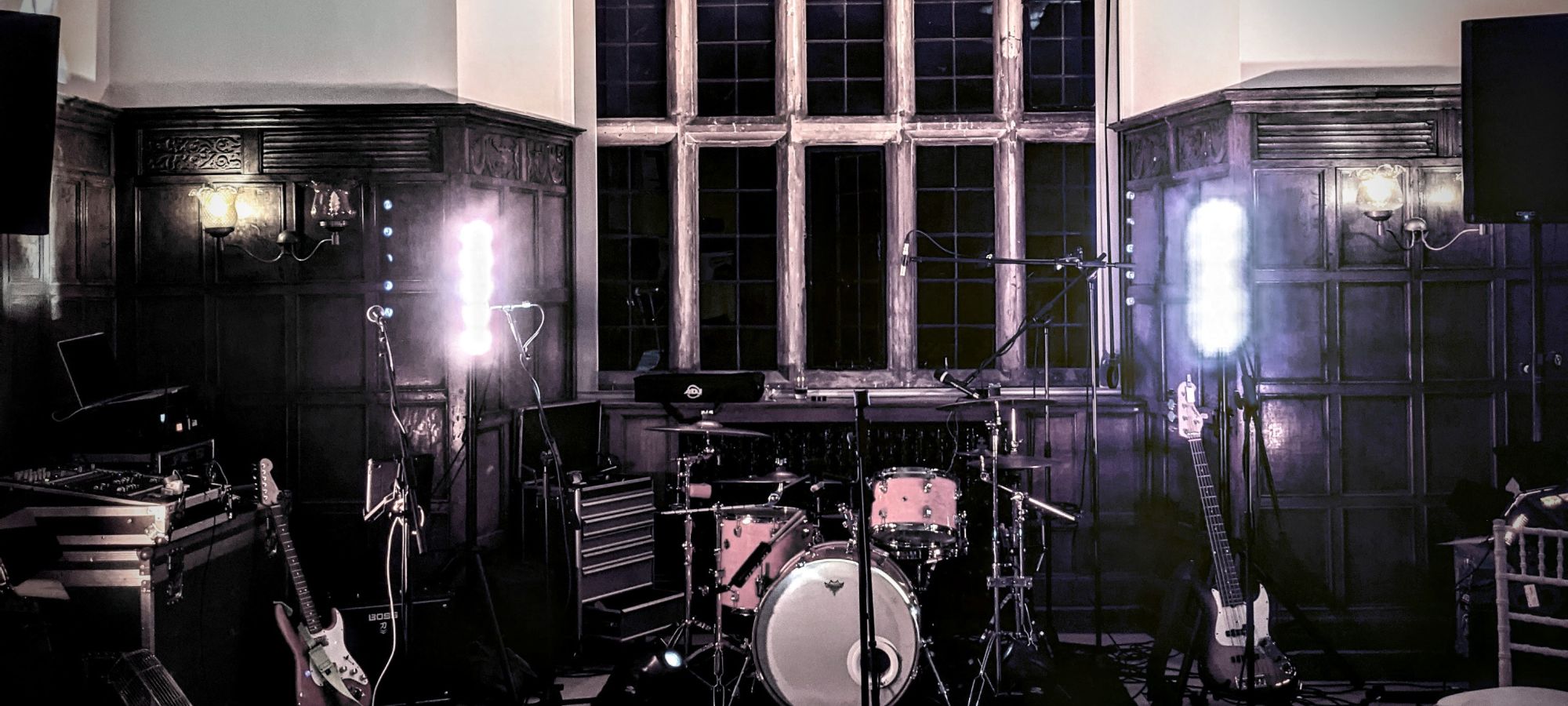 Wakehurst in Sussex Live wedding music set up - Live Wedding Band | Hire a wedding band | live wedding bands | Live music wedding bands | best wedding live bands | AKA Party Band