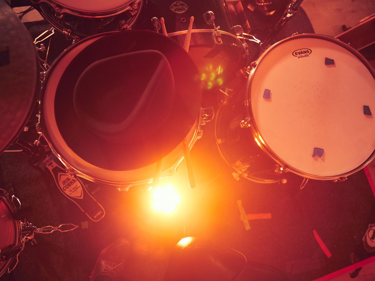 Spotlight on the drum kit from AKA's live wedding band photoshoot - Live Wedding Band | Hampshire wedding band | wedding music live band | best live wedding bands | how much does a live band cost for a wedding | AKA Party Band