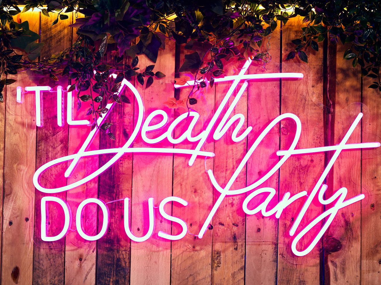 Till Death Do Us Party - Neon wedding sign
