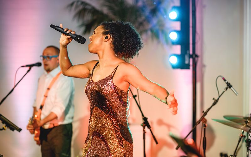 AKA Party Band performing at Kew Gardens Wedding