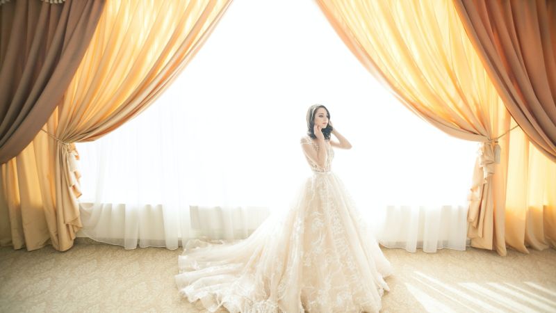 Long wedding dress with lace detail - Live Wedding Band | Hampshire wedding band | wedding music live band | best live wedding bands | how much does a live band cost for a wedding | AKA Party Band