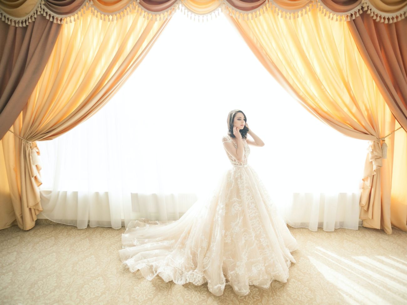Long wedding dress with lace detail - Live Wedding Band | Hampshire wedding band | wedding music live band | best live wedding bands | how much does a live band cost for a wedding | AKA Party Band